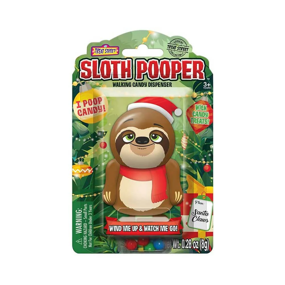 Treat Street Holiday Sloth Pooper Wind-Up Candy: 8-Piece Set 1 Treat Street Holiday Sloth Pooper Wind-Up Candy: 8-Piece Set