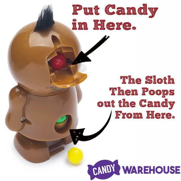 Treat Street Holiday Sloth Pooper Wind-Up Candy: 8-Piece Set 2 Treat Street Holiday Sloth Pooper Wind-Up Candy: 8-Piece Set - Image 2