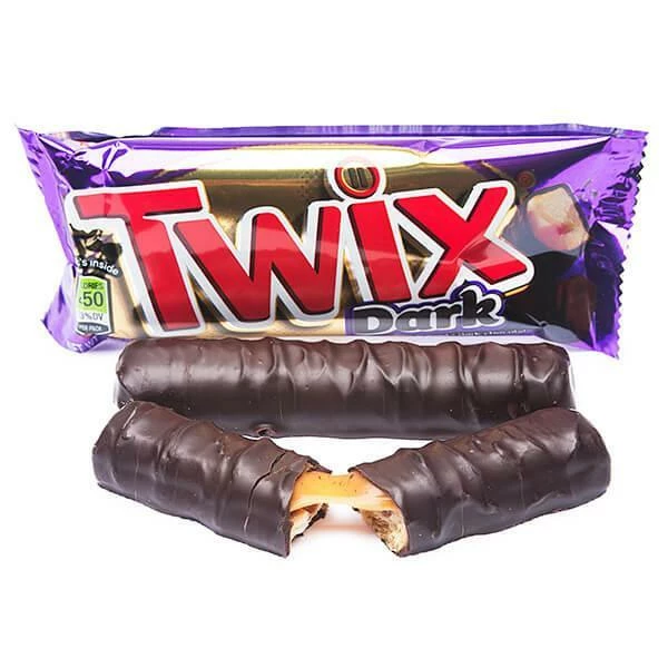 Twix Dark Chocolate Candy Bars: 36-Piece Box 1 Twix Dark Chocolate Candy Bars: 36-Piece Box