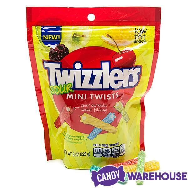 Twizzlers Sour Mini Twists Licorice Candy: 8-Ounce Bag 4 Twizzlers Sour Mini Twists Licorice Candy: 8-Ounce Bag - Image 4