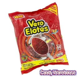 Vero Elotes Chili Lollipops: 40-Piece Bag 5 Vero Elotes Chili Lollipops: 40-Piece Bag -CANDY WAREHOUSE Sales vero elotes chili lollipops 40 piece bag candy warehouse 3