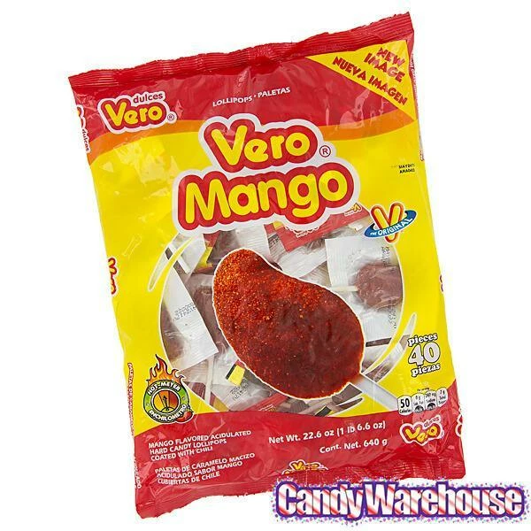 Vero Mango Chili Lollipops: 40-Piece Bag 3 Vero Mango Chili Lollipops: 40-Piece Bag - Image 3