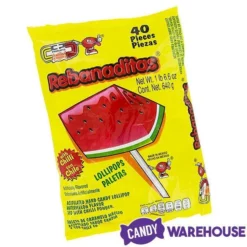 Vero Rebanaditas Chili Lollipops: 40-Piece Bag -CANDY WAREHOUSE Sales vero rebanaditas chili lollipops 40 piece bag candy warehouse 3