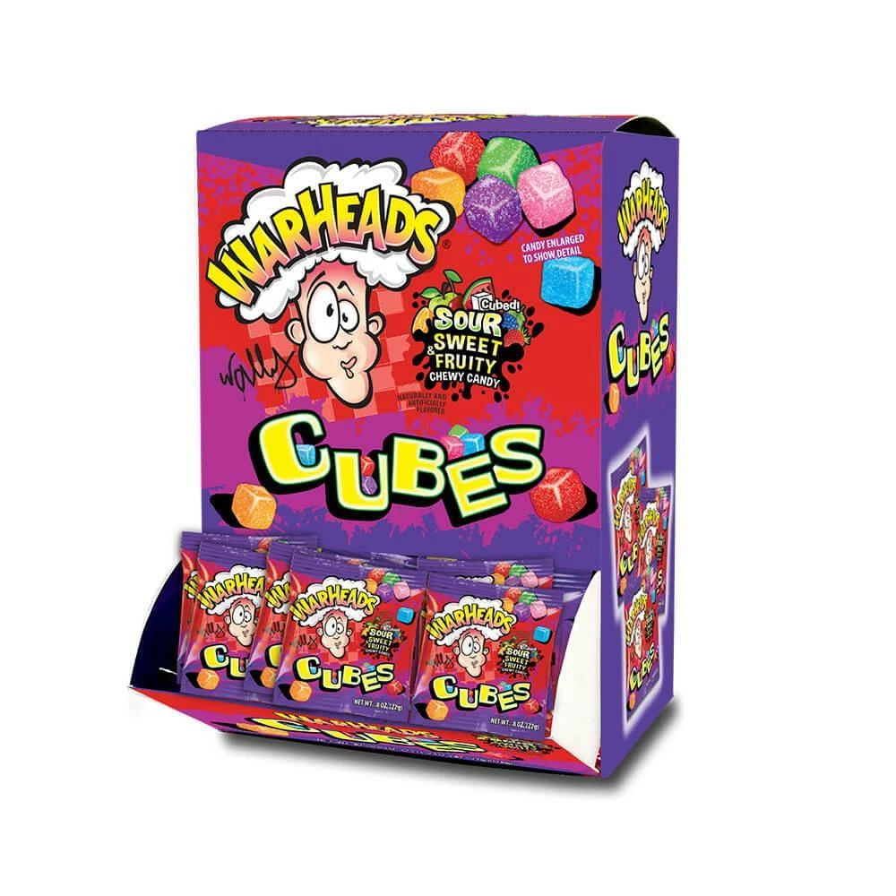 WarHeads Sour Chewy Cubes Candy Packs: 42-Piece Box 2 WarHeads Sour Chewy Cubes Candy Packs: 42-Piece Box - Image 2