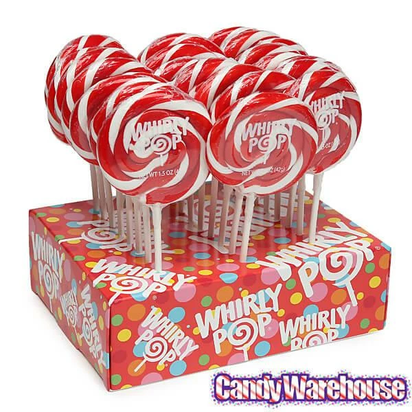 Whirly Pop 1.5-Ounce Swirl Suckers - Red: 24-Piece Display 2 Whirly Pop 1.5-Ounce Swirl Suckers - Red: 24-Piece Display - Image 2