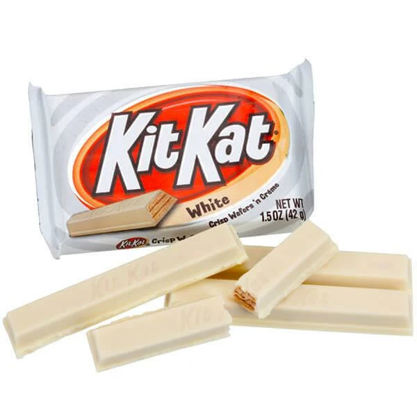 White Chocolate Kit Kat Candy Bars: 24-Piece Box 1 White Chocolate Kit Kat Candy Bars: 24-Piece Box