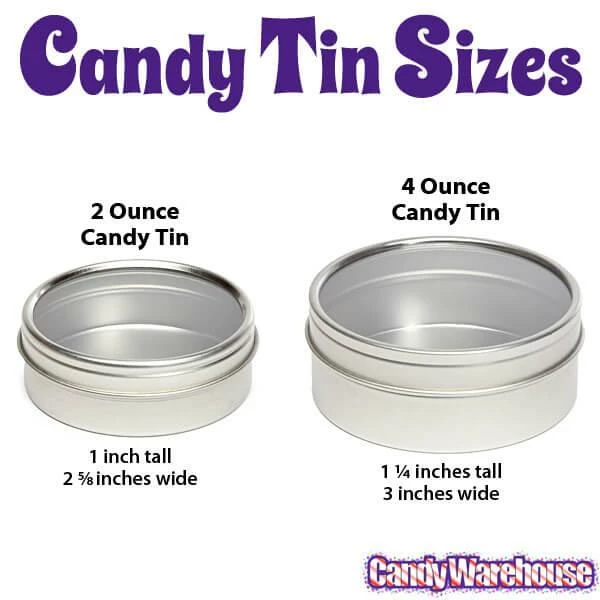 Windowed Round Candy Tins - 2-Ounce: 24-Piece Set 2 Windowed Round Candy Tins - 2-Ounce: 24-Piece Set - Image 2
