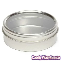 Windowed Round Candy Tins - 2-Ounce: 24-Piece Set 6 Windowed Round Candy Tins - 2-Ounce: 24-Piece Set -CANDY WAREHOUSE Sales windowed round candy tins 2 ounce 24 piece set candy warehouse 3