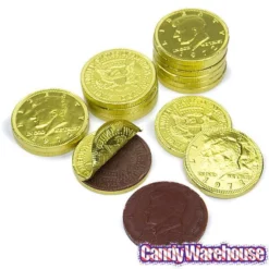 Yellow Foiled Milk Chocolate Coins: 1LB Bag 8 Yellow Foiled Milk Chocolate Coins: 1LB Bag -CANDY WAREHOUSE Sales yellow foiled milk chocolate coins 1lb bag candy warehouse 4