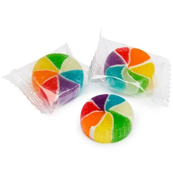 YumJunkie Rainbow Vortex Wheels Hard Candy: 5LB Bag 1 YumJunkie Rainbow Vortex Wheels Hard Candy: 5LB Bag