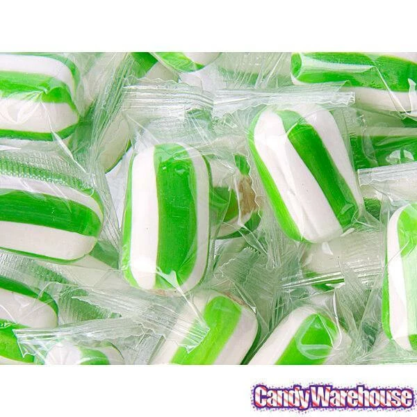 YumJunkie Sassy Cylinders Lime Green Striped Hard Candy: 5LB Bag 2 YumJunkie Sassy Cylinders Lime Green Striped Hard Candy: 5LB Bag - Image 2