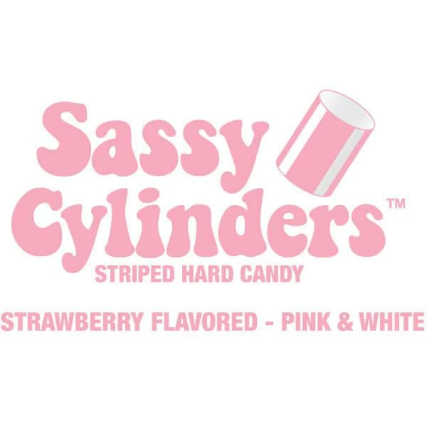 YumJunkie Sassy Cylinders Strawberry Pink Striped Hard Candy: 5LB Bag 2 YumJunkie Sassy Cylinders Strawberry Pink Striped Hard Candy: 5LB Bag - Image 2