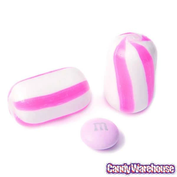 YumJunkie Sassy Cylinders Strawberry Pink Striped Hard Candy: 5LB Bag 3 YumJunkie Sassy Cylinders Strawberry Pink Striped Hard Candy: 5LB Bag - Image 3