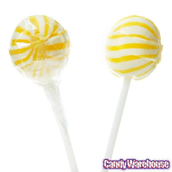YumJunkie Sassy Spheres Banana Yellow Striped Ball Lollipops: 100-Piece Bag 4 YumJunkie Sassy Spheres Banana Yellow Striped Ball Lollipops: 100-Piece Bag - Image 4
