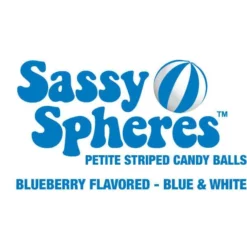 YumJunkie Sassy Spheres Blueberry Blue Striped Candy Balls - Petite: 5LB Bag -CANDY WAREHOUSE Sales yumjunkie sassy spheres blueberry blue striped candy balls petite 5lb bag candy warehouse 3