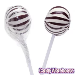 YumJunkie Sassy Spheres Cherry Black Striped Ball Lollipops: 100-Piece Bag 7 YumJunkie Sassy Spheres Cherry Black Striped Ball Lollipops: 100-Piece Bag -CANDY WAREHOUSE Sales yumjunkie sassy spheres cherry black striped ball lollipops 100 piece bag candy warehouse 4