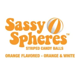 YumJunkie Sassy Spheres Orange Striped Candy Balls: 5LB Bag -CANDY WAREHOUSE Sales yumjunkie sassy spheres orange striped candy balls 5lb bag candy warehouse 3
