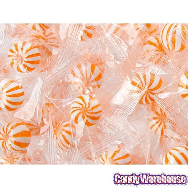 YumJunkie Sassy Spheres Orange Striped Candy Balls - Petite: 5LB Bag 2 YumJunkie Sassy Spheres Orange Striped Candy Balls - Petite: 5LB Bag - Image 2