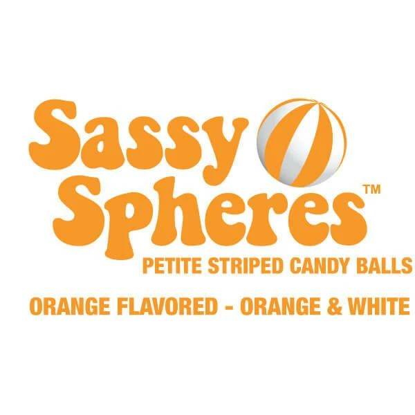 YumJunkie Sassy Spheres Orange Striped Candy Balls - Petite: 5LB Bag 3 YumJunkie Sassy Spheres Orange Striped Candy Balls - Petite: 5LB Bag - Image 3
