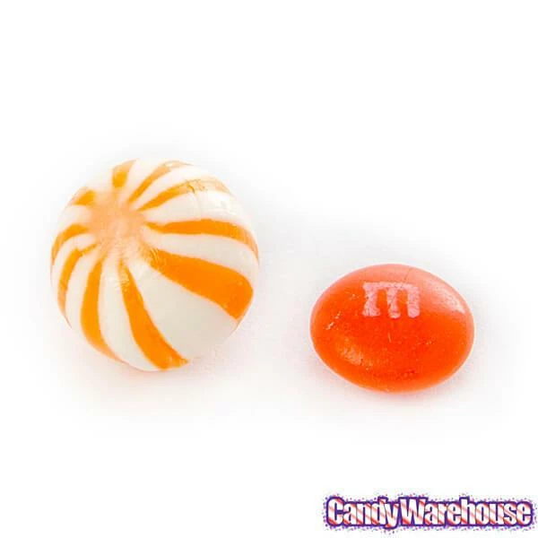 YumJunkie Sassy Spheres Orange Striped Candy Balls - Petite: 5LB Bag 4 YumJunkie Sassy Spheres Orange Striped Candy Balls - Petite: 5LB Bag - Image 4