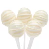 YumJunkie Sassy Spheres Pineapple White Striped Ball Lollipops: 100-Piece Bag