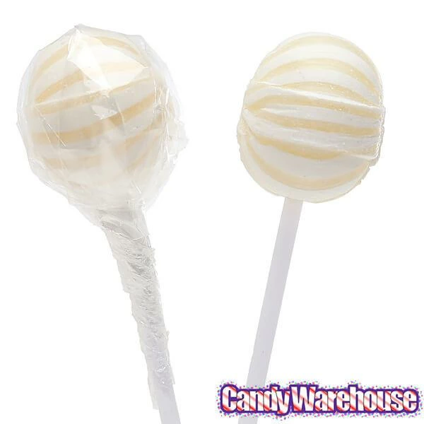 YumJunkie Sassy Spheres Pineapple White Striped Ball Lollipops: 100-Piece Bag 4 YumJunkie Sassy Spheres Pineapple White Striped Ball Lollipops: 100-Piece Bag - Image 4