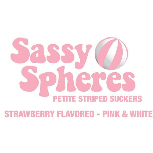 YumJunkie Sassy Spheres Strawberry Pink Striped Ball Lollipops: 100-Piece Bag 2 YumJunkie Sassy Spheres Strawberry Pink Striped Ball Lollipops: 100-Piece Bag - Image 2