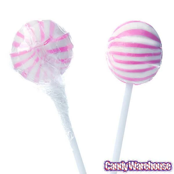 YumJunkie Sassy Spheres Strawberry Pink Striped Ball Lollipops: 100-Piece Bag 3 YumJunkie Sassy Spheres Strawberry Pink Striped Ball Lollipops: 100-Piece Bag - Image 3