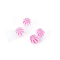 YumJunkie Sassy Spheres Strawberry Pink Striped Candy Balls - Petite: 5LB Bag -CANDY WAREHOUSE Sales yumjunkie sassy spheres strawberry pink striped candy balls petite 5lb bag candy warehouse 3