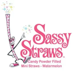 YumJunkie Sassy Straws Candy Powder Filled Mini Straws - Watermelon: 50-Piece Bag -CANDY WAREHOUSE Sales yumjunkie sassy straws candy powder filled mini straws watermelon 50 piece bag candy warehouse 7