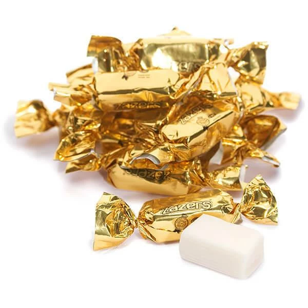 Zazers Gold Foiled Peach Chewy Candy: 1LB Bag 1 Zazers Gold Foiled Peach Chewy Candy: 1LB Bag
